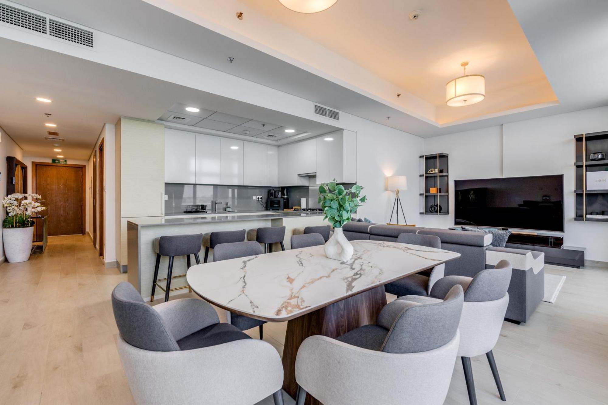 Luxury Azizi Mina Beachfront Apartments Dubai Exterior foto